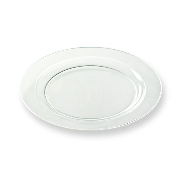 132 assiettes en plastique rigide ronde cristal prestige 24 cm