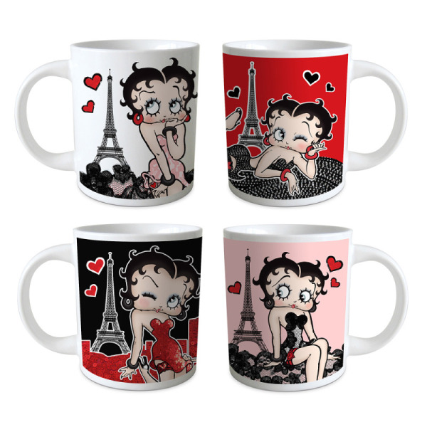 coffret cadeau de 4 tasses 15 cl  betty boop™