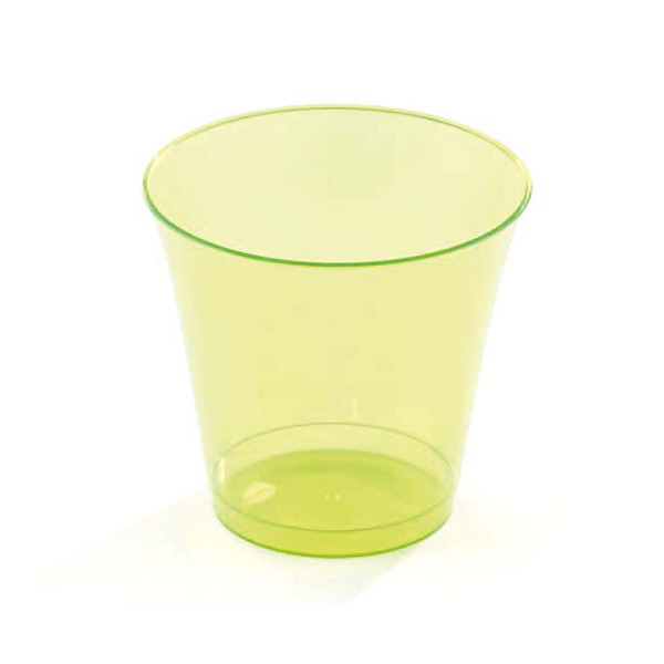 10 coupes à dessert en plastique rigide vert anis 23 cl