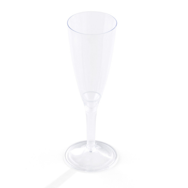 10 flûtes à champagne en plastique rigide transparent 10 cl