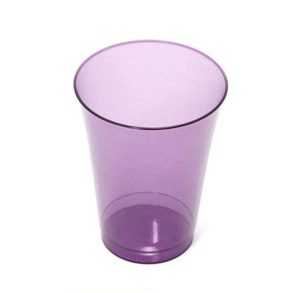 10 verres en plastique rigide aubergine 20 cl