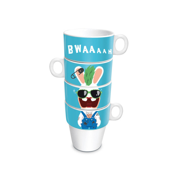 4 mugs empilés les lapins crétins™