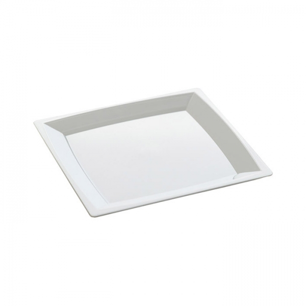 24 petites assiettes milan en plastique blanc 14 cm