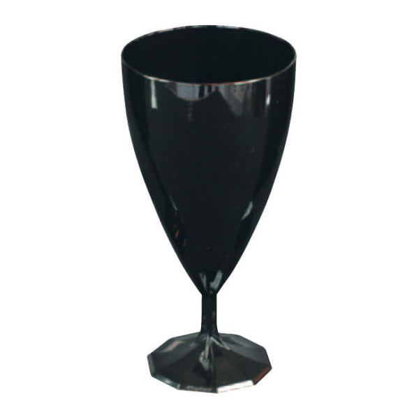 168 verres à vin design plastique rigide noir ébène 15 cl