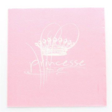 20 serviettes de table princesse en papier - rose