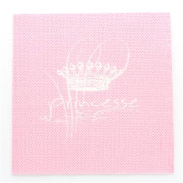 20 serviettes de table princesse en papier - rose