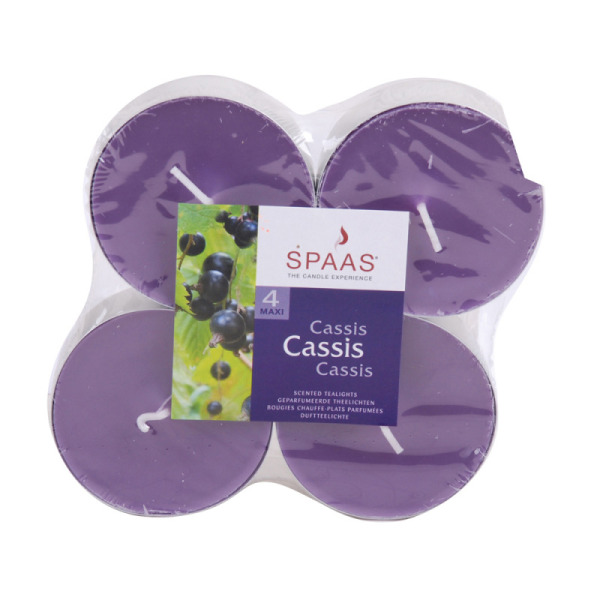 4 bougies chauffe-plat parfum cassis