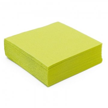 50 serviettes papier microgaufré double épaisseur vert amande 38 cm