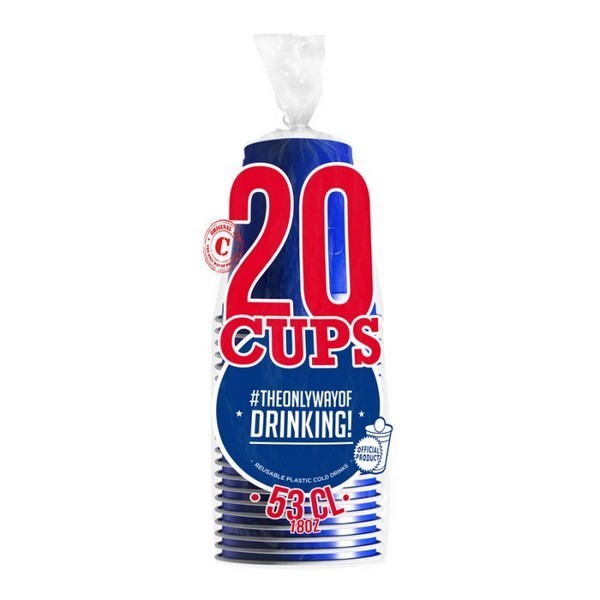 20 gobelets americain bleu 53cl - original cup