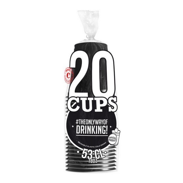 20 gobelets americain noir 53cl - original cup