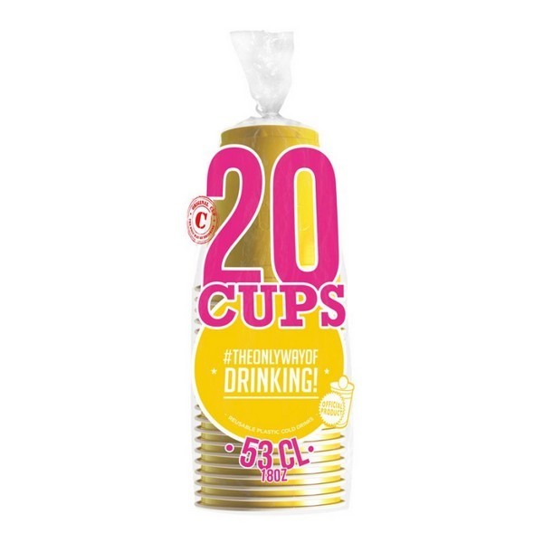 20 gobelets americain jaune 53cl - original cup