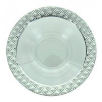 5 bols transparents ronds bord diamant 12cm - fêtez-moi