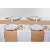 chemin de table jute 26cm x 5m - fetez-moi