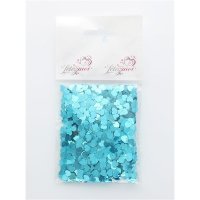 confettis en coeur turquoise - 18 gr