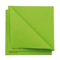 50 serviettes papier microgaufré double épaisseur vert 38 cm