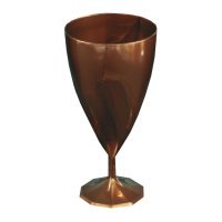 6 verres à vin design plastique rigide chocolat 15 cl