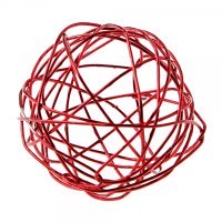 6 petites boules en métal - rouge