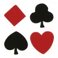 50 confettis poker - rouge / noir