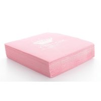 20 serviettes de table princesse en papier - rose