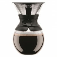 cafetière pour over bodum® filtre en titanium doré 1 l noir