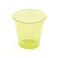 10 coupes à dessert en plastique rigide vert anis 23 cl