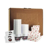 le kit 100 gobelets - 100 bûchettes de sucre - 100 spatules