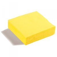 50 serviettes papier microgaufré double épaisseur jaune vif 38 cm