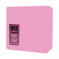 100 serviettes de table ouate de cellulose 2 plis fuchsia 38 cm