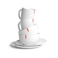 set petit déjeuner en porcelaine blanche