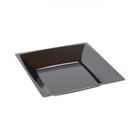 12 assiettes creuses milan en plastique noir 17 cm