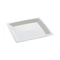 12 assiettes milan en plastique blanc 21 cm