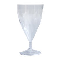 6 verres à eau design plastique rigide transparent 20 cl