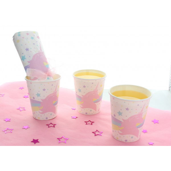 8 gobelets licorne