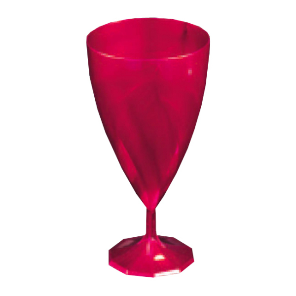 168 verres à vin design plastique rigide rose magenta 15 cl 