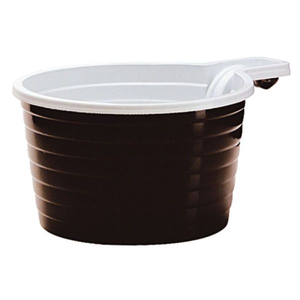 50 tasses avec anse en plastique marron 21 cl