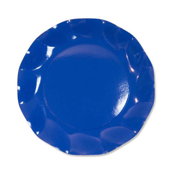 assiette ronde en plastique rigide noir prestige 19 cm