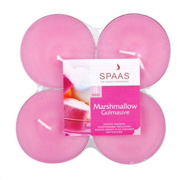 4 bougies chauffe-plat parfum guimauve