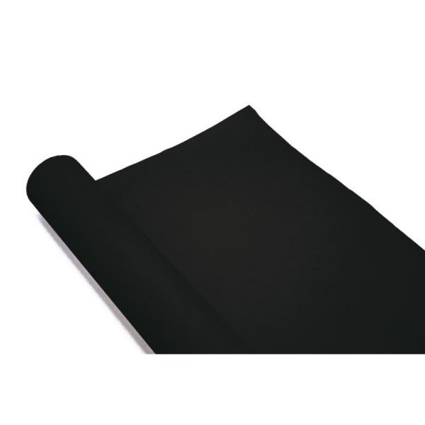 chemin de table papier rouleau uni noir 0.4x10 m (qualité premium)
