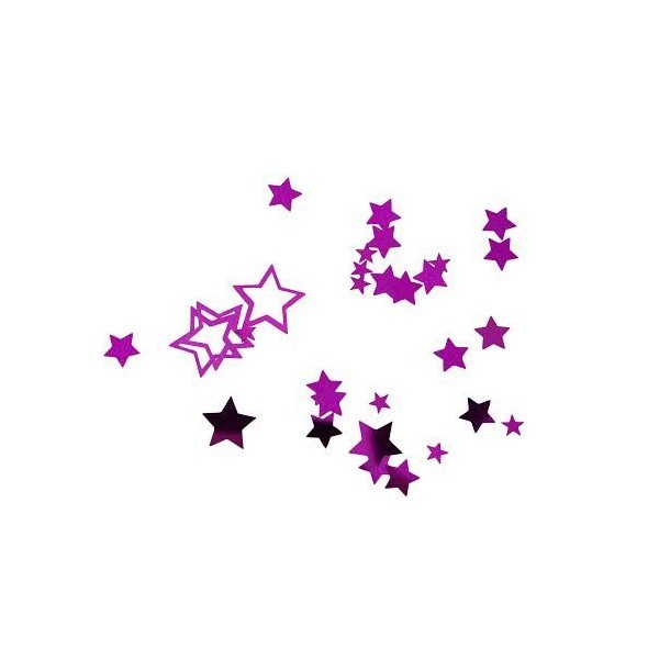 confettis étoile fuchsia - 18g 