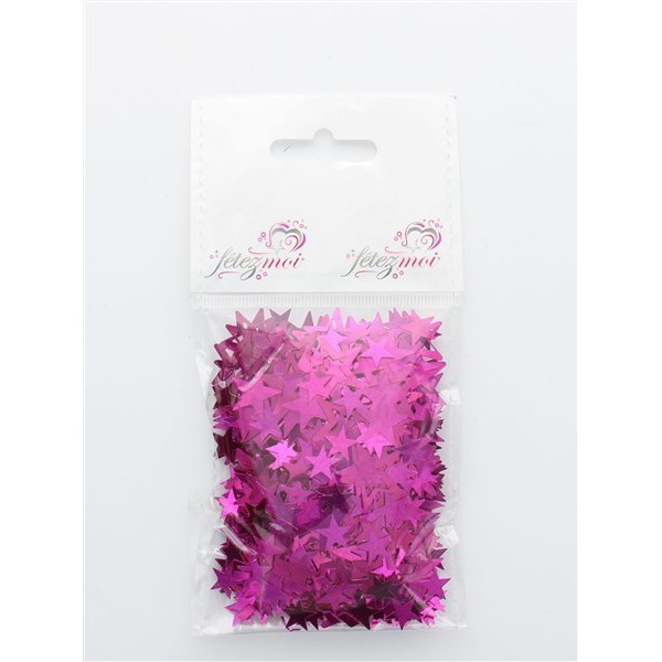 confettis étoile fuchsia - 18g 