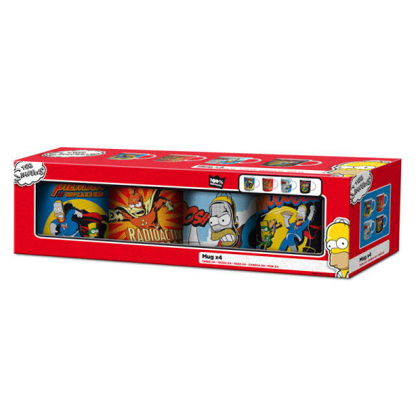 coffret cadeau de 4 mugs les simpsons™