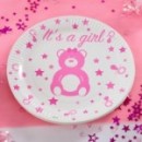 10 Assiettes en carton BABY SHOWER Girl 23 cm
