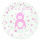 10 Assiettes en carton BABY SHOWER Girl 23 cm