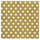 20 serviettes motif à pois - or