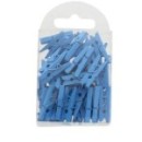 50 Mini pinces en bois - Turquoise