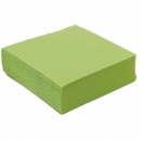 50 serviettes cocktail papier microgaufré double épaisseur vert amande 25 cm