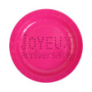 10 Assiettes Joyeux Anniversaire en carton - Fuchsia
