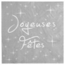 20 Serviettes de table Joyeuses Fêtes en papier - Gris