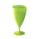 6 verres à vin design plastique rigide vert anis 15 cl