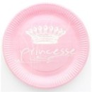 10 Assiettes en carton Princesse - Rose